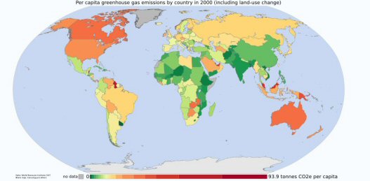 Carbon Footprints and Plastic Disposable Razors - Greenhouse Gas Emissions By Country 